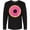 AB-Black, variant on Inktastic Hot Pink Donut Long Sleeve T-Shirt