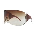 thumbnail image 1 of Gafas de sol futuristas de moda sin marco para adultos, hombres y mujeres, para ciclismo Marrón, 1 of 8