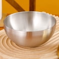 thumbnail image 5 of Stainless Steel Salad Bowls, Mixing Bowls, Nesting Bowls, Snacks Bowls, Serving Bowls for Mixing, Cooking, Baking, Prepping, Set of 2, Small & Large - 5.9 & 7.9 Inch (Silver), 5 of 15
