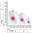 thumbnail image 3 of Bling Jewelry Mens Pre-Medical ID Diabetic Dog Tag Pendant Necklace Silver Tone Stainless Steel, 3 of 4