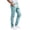 Light Blue, variant on Men Pants Flat Front Mid Rise Straight Leg Fitted Trousers Casual Comfy Solid Color Basic Pants[M,Hot Pink]