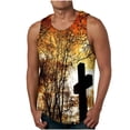 thumbnail image 1 of Gilets pour Hommes pour l'Été à Imprimé Floral Col Rond Haut de Sport Décontracté Manches Longues Coton Polyester 1 Pce, 1 of 5