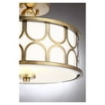 thumbnail image 6 of Trade Winds Courtland Semi-Flush Mount Ceiling Light in Natural Brass, 6 of 6