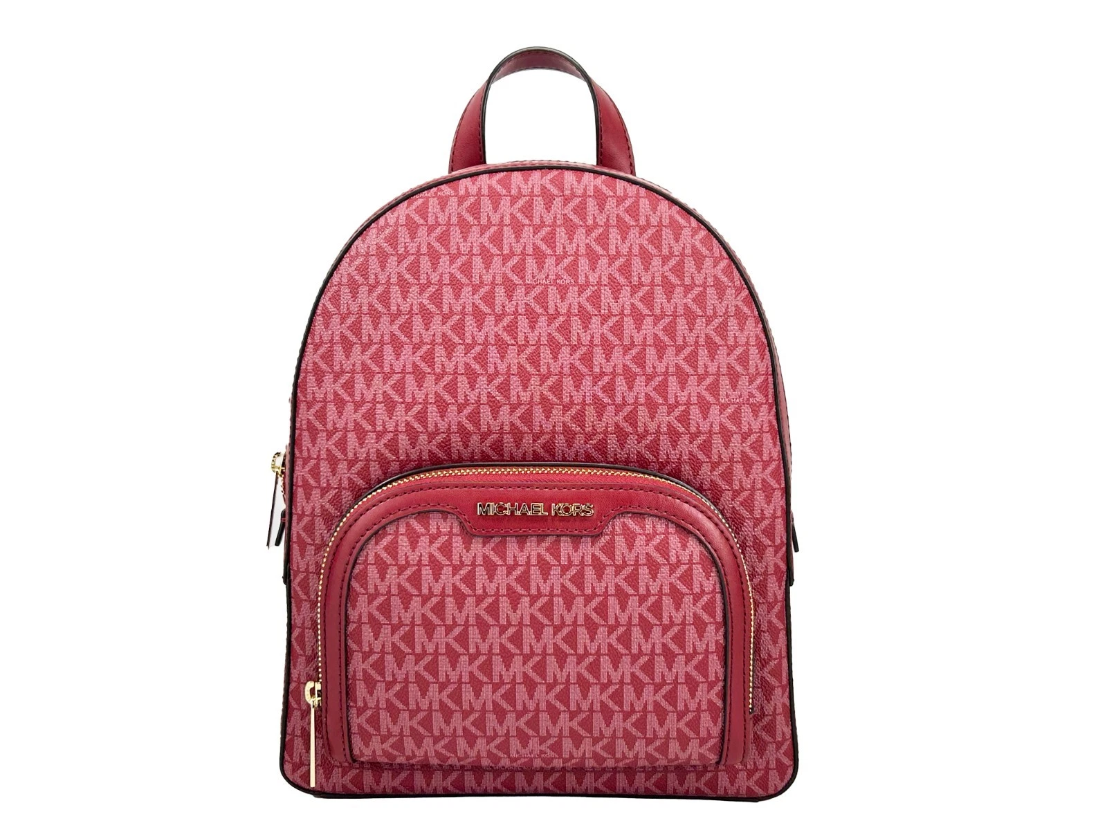 New Michael Kors Jaycee Extra-Small Leather Convertible Backpack Bright Red Michael Kors Jaycee Mini XS Bright Red Pocket Backpack  main image 2