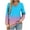 Sky Blue, variant on CHGBMOK Womens Long Sleeve T Shirts Gradient V Neck Loose Tees Casual Comfortable Tunic Tops
