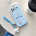 thumbnail image 1 of Sanrio-funda de silicona suave para teléfono móvil, carcasa con cordón de muñeca de dibujos animados en 3D para iPhone 13, 12, 11 Pro Max, XR, XS MAX, 8, X, 7 Fivean unisex, 1 of 2
