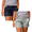 Z Gray+Navy, variant on Fengactive Womens Relaxed Fit Elastic Waist Shorts Casual Summer Low Rise Shorts Solid Color Short Pants with Pockets