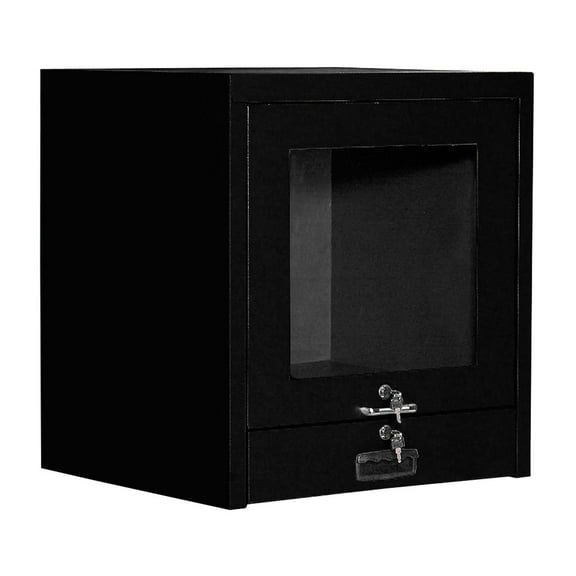 Global Industrial Countertop CRT Computer Cabinet Black
