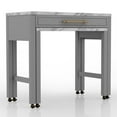 thumbnail image 2 of Furniture of America Ficus Rustic Wood Nested Counter Dining Table in Gray, 2 of 9
