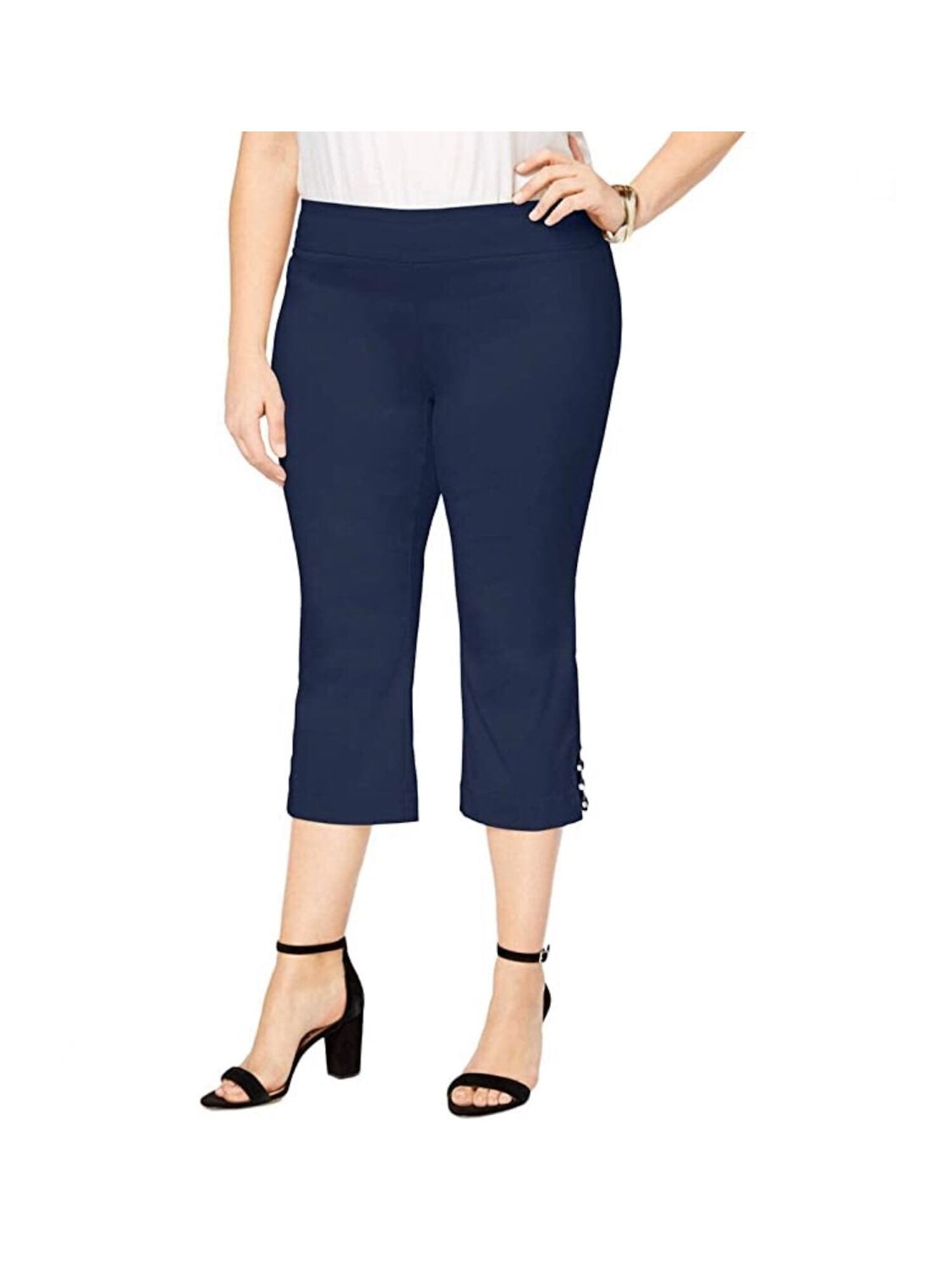 womens navy capri pants