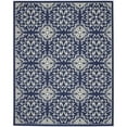 thumbnail image 5 of Nourison Jubilant Geometric Floral Navy/Ivory 7'10" x 9'10" Area Rug, (8' x 10'), 5 of 9