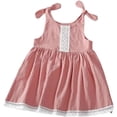 thumbnail image 3 of Toddler Girls Summer Classic Comfort Solid Color Lace Sleeveless Sundress Baby Girls Casual Ruffle Playwear Dress, 3 of 3