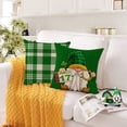 thumbnail image 4 of St. Patrick's Day Pillow Covers Set of 4 18x18 Inch Saint Patrick's Day Green Shamrock Clover Lucky Gnome Pillow Covers Cushion Covers Pillow Cases for Home Outdoor Decorations Celebrate Luck and J, 4 of 6