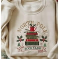 thumbnail image 2 of North Pole Book Club Embroidered Sweatshirt, Bookish Christmas Shirt, Book Lover Gift, Book Club Christmas Shirt, Gift for Book Lover, 2 of 5