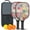 Pioneer Flower Floral, variant on Pickleball Paddles Set,Pioneer Flower Floral Print Pattern Fiberglass Surface Pickleball Racket Set with 2 Indoor Outdoor Pickleball Balls and Pickleball Bag,Pickle-ball Equipment