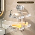 thumbnail image 1 of Premium Double-Layer Wall-Mounted Soap Dish with Suction Cup - No Drilling Required, Fast Installation on Smooth Surfaces - Durable Plastic Construction with Efficient Drainage Design - Rabbit Design, 1 of 6