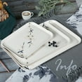 thumbnail image 4 of Riguas Snack Tray Floral Design Heat Resistant Display Melamine Cherry Blossom Pattern Dining Table Coffee Cup Plate for Kitchen, 4 of 8