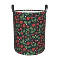 thumbnail image 2 of Goofa Strawberry Printed Circular Hamper,Laundry Basket with Handles,Storage Baskets Foldable,Large Capacity Laundry Hamper-Medium, 2 of 8