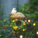 thumbnail image 3 of Kearding Flor pájaro casa colgante loro al aire libre pájaro casa cálido invierno pájaro guarida escultura patio jardín decoración colgante pájaro Artesanía Kearding HA018988-00, 3 of 6