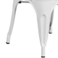 thumbnail image 3 of Flash Furniture Commercial Grade 4 Pack White Metal Indoor-Outdoor Stackable Chair, 3 of 15