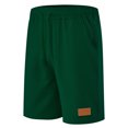 thumbnail image 4 of Pantalones de Cintura Elástica de Algodón de Color Sólido Pantalones de Playa de Pierna Recta con Bolsillos de Cordón, 4 of 9