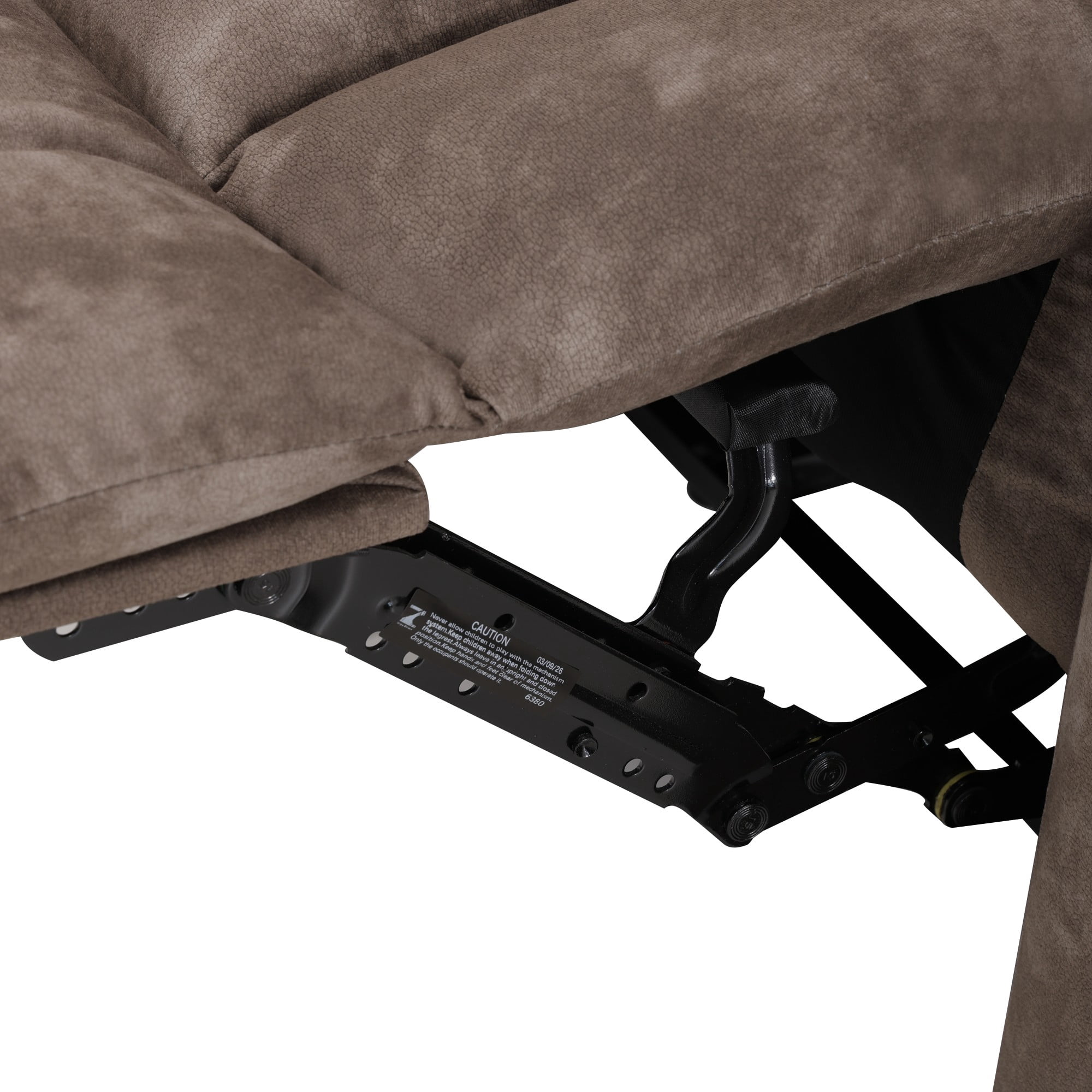 Gewnee Manual Recliner Chair, Adjustable Reclining Lounge Chair, Velvet Upholstered Single Sofa Recliner for Living Room, Office, Brown