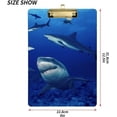 thumbnail image 3 of Coolnut Shark Clipboard, Acrylic Standard A4 Letter Size Clip Board with Low Profile Clip for Office, Classroom, Doctor, Nurse and Teacher, 12.5"x9", 3 of 7