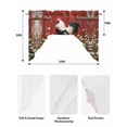 thumbnail image 6 of Rustic Farmhouse Swag Valance and Tier Curtains Set Rustic Red Barn Rooster Wildflowers Kitchen Curtains 3 Piece Set Rod Pocket Panels for Bedroom Cafe 56x36 inch, 6 of 6