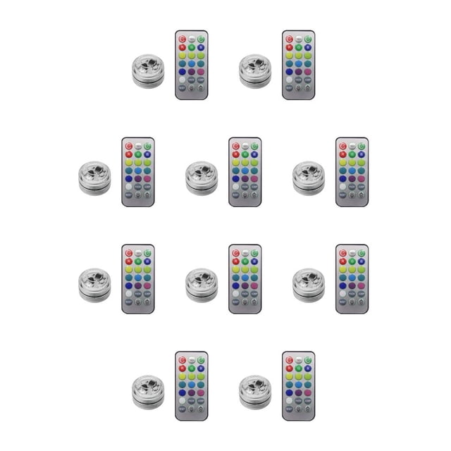 Luz LED inalámbrica Cateissary Control remoto automático impermeable 10Conjunto