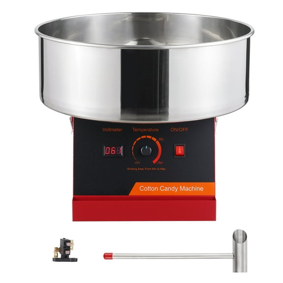 KFFKFF Commercial Cotton Candy Machine Sugar Floss Maker 1000W for Party Red