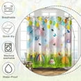 thumbnail image 5 of Happy Easter Colorful Butterfly Shower Curtain Wonderland Garden Shower Curtain for Bathroom Girl''s Dormitory Cubicle Bathtub Decor Fabric Waterproof Shower Curtain with Hooks 72x72 Inches, 5 of 6