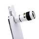 thumbnail image 5 of Sidaley Objetivos externos para cámara Universal portátil 8X óptico telescopio Cámara lente Clip teléfono móvil telescopio distancia Focal larga blanco 2piezas, 5 of 6