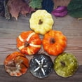 thumbnail image 4 of 6 piezas de simulación de espuma decorativa de Calabaza artificial perfecl Calabaza, 4 of 5
