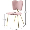 thumbnail image 5 of Maklaine 17.71" Contemporary Velvet Dining Chair in Pink and Gold (Set of 2), 5 of 5