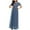 Grey, variant on QIPOPIQ Women's Formal Dress 2024 Prom Dress Bell Sleeve Bridesmaid Dress Maxi Cocktail Dress Summer Clearance