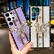 thumbnail image 4 of Funda compatible con iPhone de 16 a 6,1 pulgadas con purpurina de lujo, diseño de mariposa, plegable, con soporte, suave, con efecto espejo de policarbonato, antideslizante, para mujeres y niñas, 4 of 6