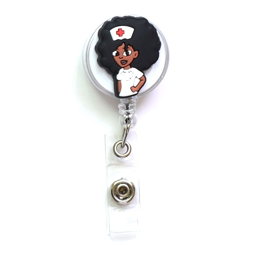 1pc Key Ring Badge Reel Holder Retractable ID Card Badge Clip Hospital  Nurse Supplies Name Tag Badge Reels
