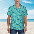 thumbnail image 4 of Haiem Beautiful Seashells Printed Hawaiian Shirt for Men - Men’s Casual Beach Summer Shirts - Stretch Fabric with Modern Fit-Large, 4 of 9