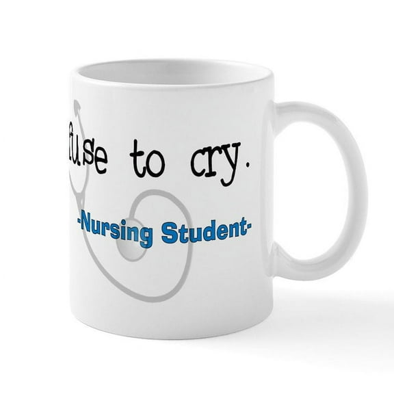 CafePress - I Refuse To Cry Mug - 11 oz Ceramic Mug - Novelty Coffee Tea Cup