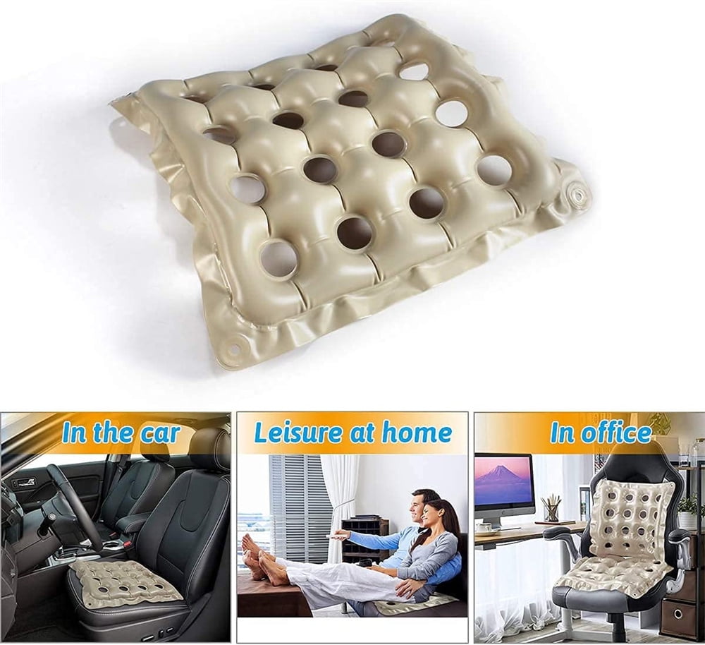 KriToy 2 Pack Inflatable Seat Cushions for Pressure Relief - Ideal Waffle Cushion for Prolonged Sitting - Wheelchair Cushion for Pressure Sore - Ideal