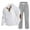 Gray, variant on Men's Corduroy Tracksuit 2 Piece Outfits, Long Sleeve Button Up Henley Shirts and Drawstring Pants Jogging Suits