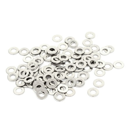

100Pcs M3x6mmx0.5mm Stainless Steel Metric Round Flat Washer for Bolt Screw