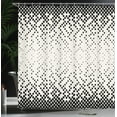 thumbnail image 3 of Ambesonne Geometric Shower Curtain, Little and Big Dots Art, 69"Wx84"L, Charcoal Grey White, 3 of 4