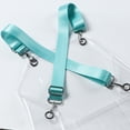thumbnail image 3 of MIKI WELL Transparent Waterproof TPU Apron With Three Pockets and Adjustable Cyan Nylon Straps Suitable for Hair Stylist Pet Store, 3 of 3