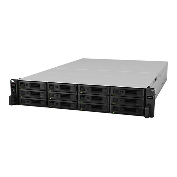 Synology RackStation RS3621xs+ - NAS server - 12 bays - rack-mountable - SATA 6Gb/s - RAID RAID 0, 1, 5, 6, 10, JBOD, RAID F1, 1 hot spare, 10 hot spare, 5 hot spare, 6 hot spare, F1 hot spare - RAM 8 GB - Gigabit Ethernet / 10 Gigabit Ethernet - iSCSI support - 2U