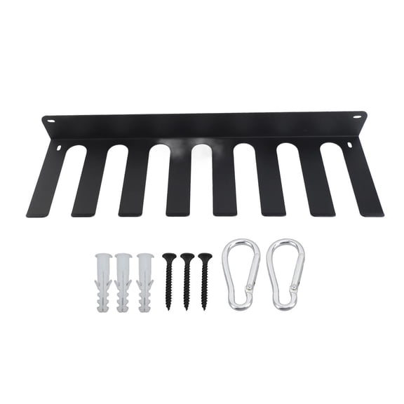 BIMZUC 8‑Hook Gym Rack – Heavy‑Duty Wall‑Mounted Organizer for Bands, Bars, Ropes & More