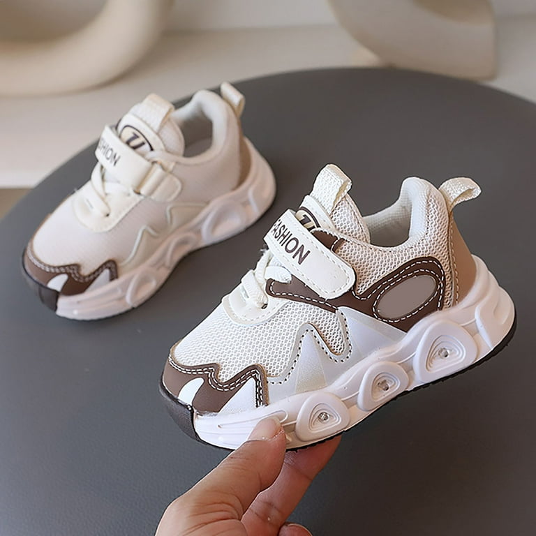 Akiihool Kids Shoes LED Light Up Shoes Flashing Sneakers for Unisex Child Boys Girls Khaki 6 7 Years Walmart