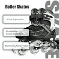 thumbnail image 3 of GAMBE Adjustable Size Inline Skates for Women Men, Light up Roller Skates (Black,L), 3 of 9