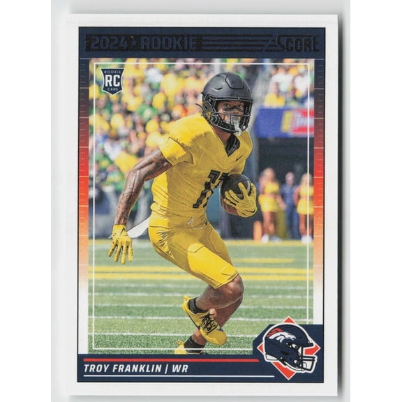 2024 Panini Score Troy Franklin #343 RC Denver Broncos Football Card
