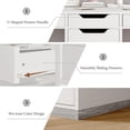 thumbnail image 4 of DreamCurship 78 inch Two Person Desk, 2 Person Desk with 5 Drawers, Double Desk for Two People, Computer Desk for Home Office, white, 4 of 8